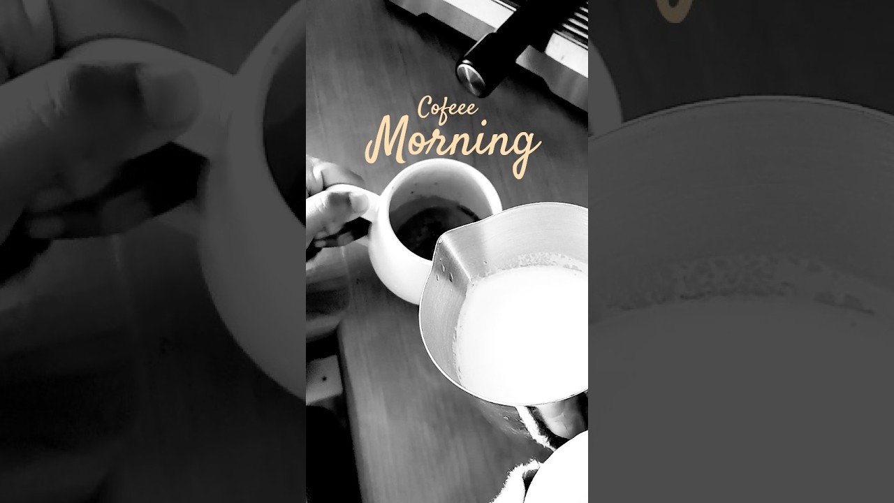 Yummy coffee in the garden, morning routine