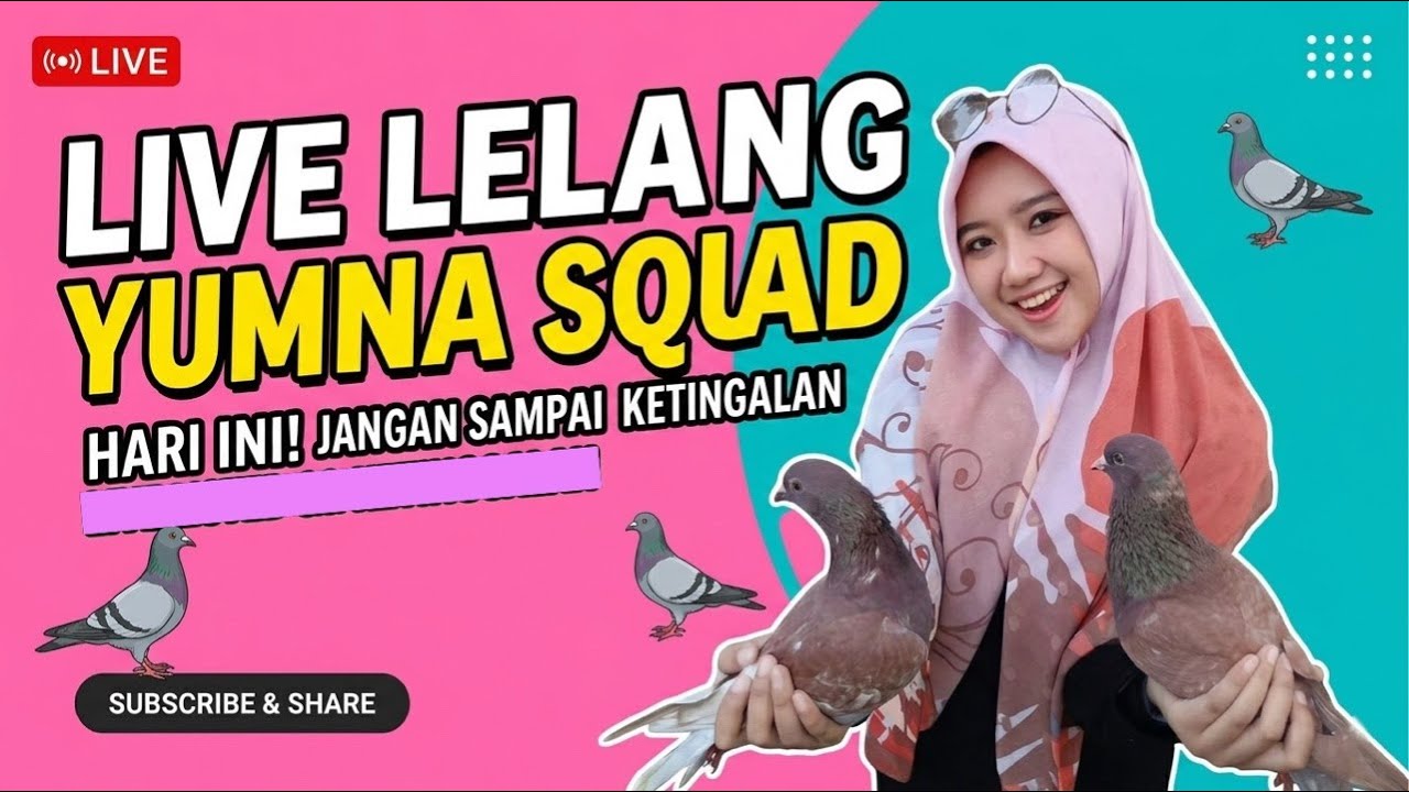 LIVE LELANG TEAM YUMNA SQUAD YOGYAKARTA  #merpati #merpatikolong #merpatiku #syifanajwamerpati