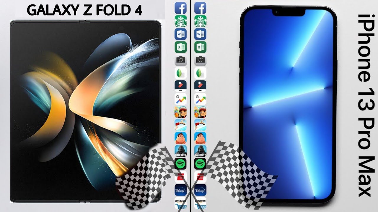 Samsung Galaxy Z FOLD 4 VS iPhone 13 PRO MAX Speed Test & Camera Comparison