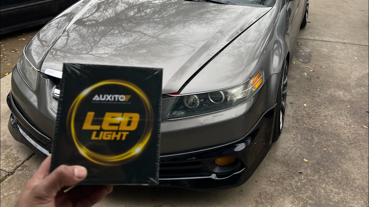 Installing My Auxito Led Headlight Bulbs and Light Weight Pulley on a 2004-2008 Acura TL!!