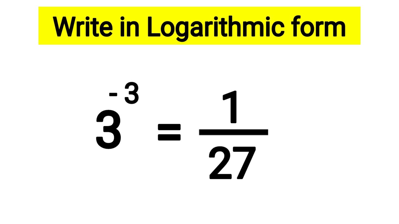 How to Express in Logarithmic Form || 9th Class math Ex 2.2 Question 1 #9th #maths #logarithm 