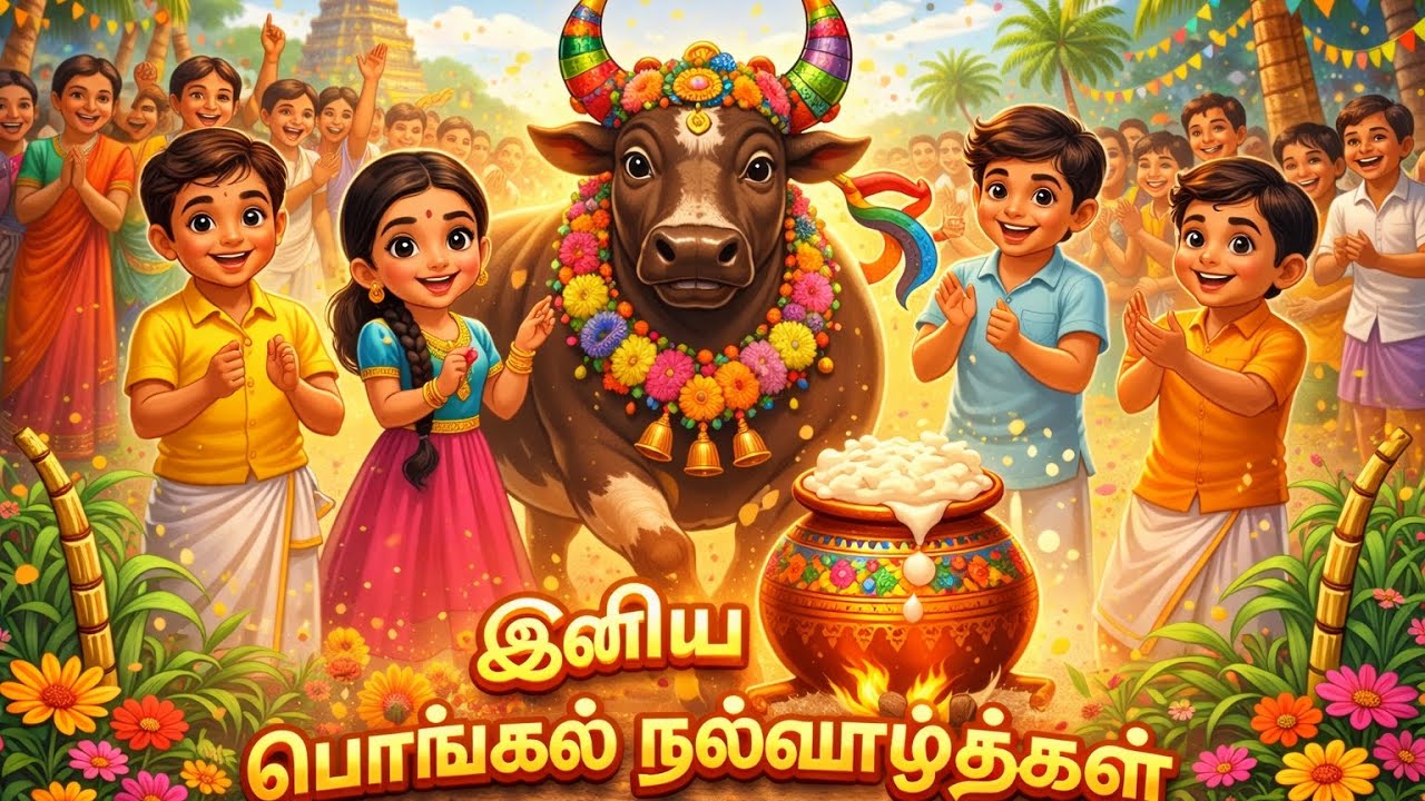 🌾இனிய பொங்கல் நல்வாழ்த்துகள் 🌾 | Pongal Celebration for Kids | Tamil Festival Story