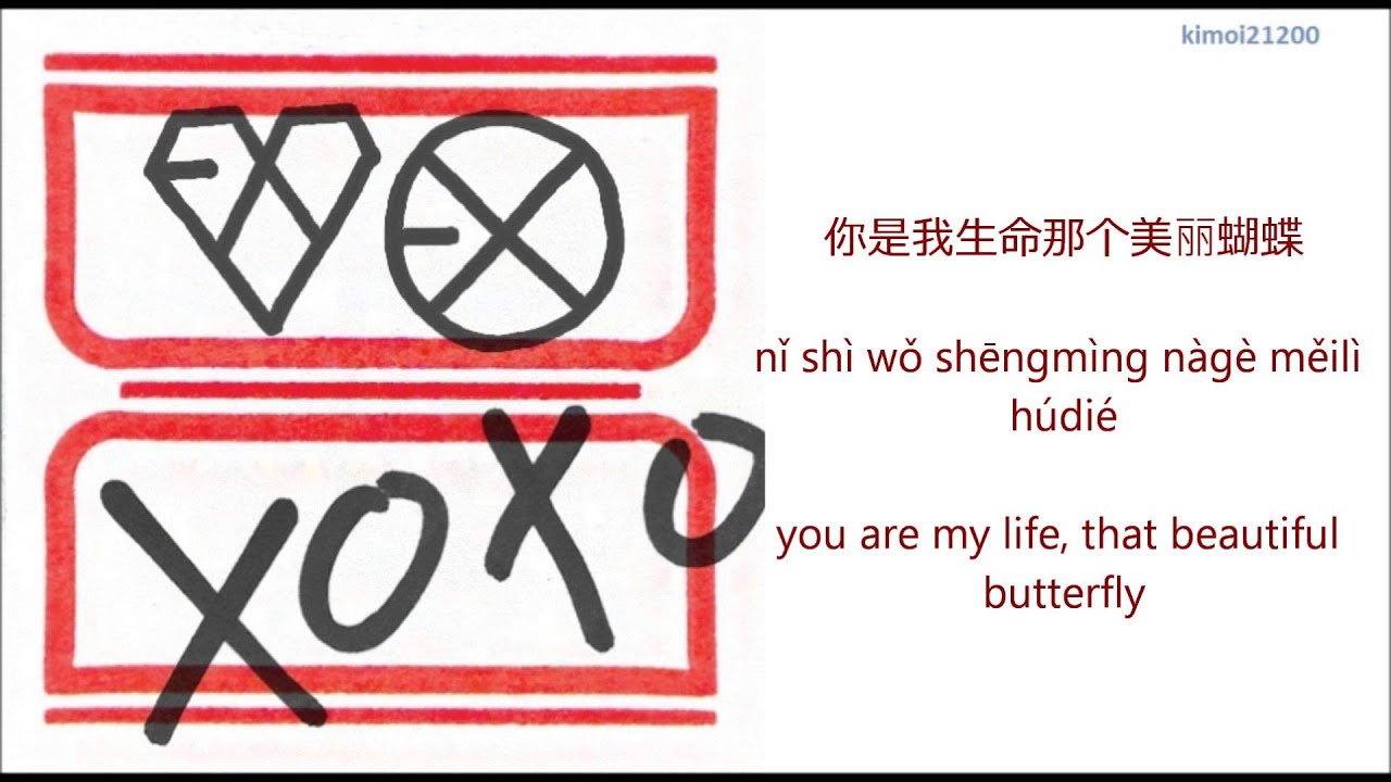EXO-M - 蝴蝶少女 (Don't go) [Chinese/PinYin/English] Color Coded HD