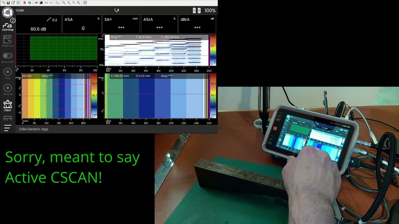 USM100 Hand Scanning Encoded