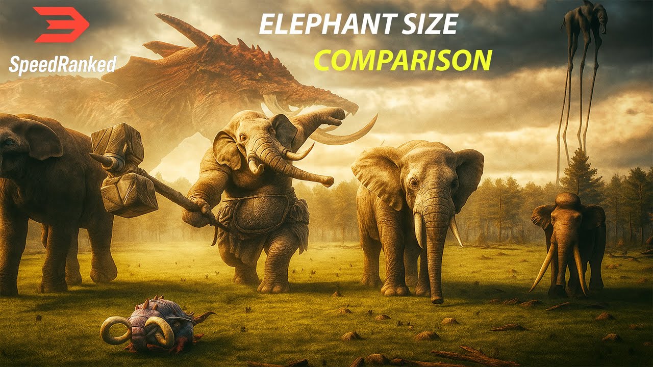 Monster Elephants 3D Size Comparison | ZUNESHA Vs BEHEMOTH | SpeedRanked
