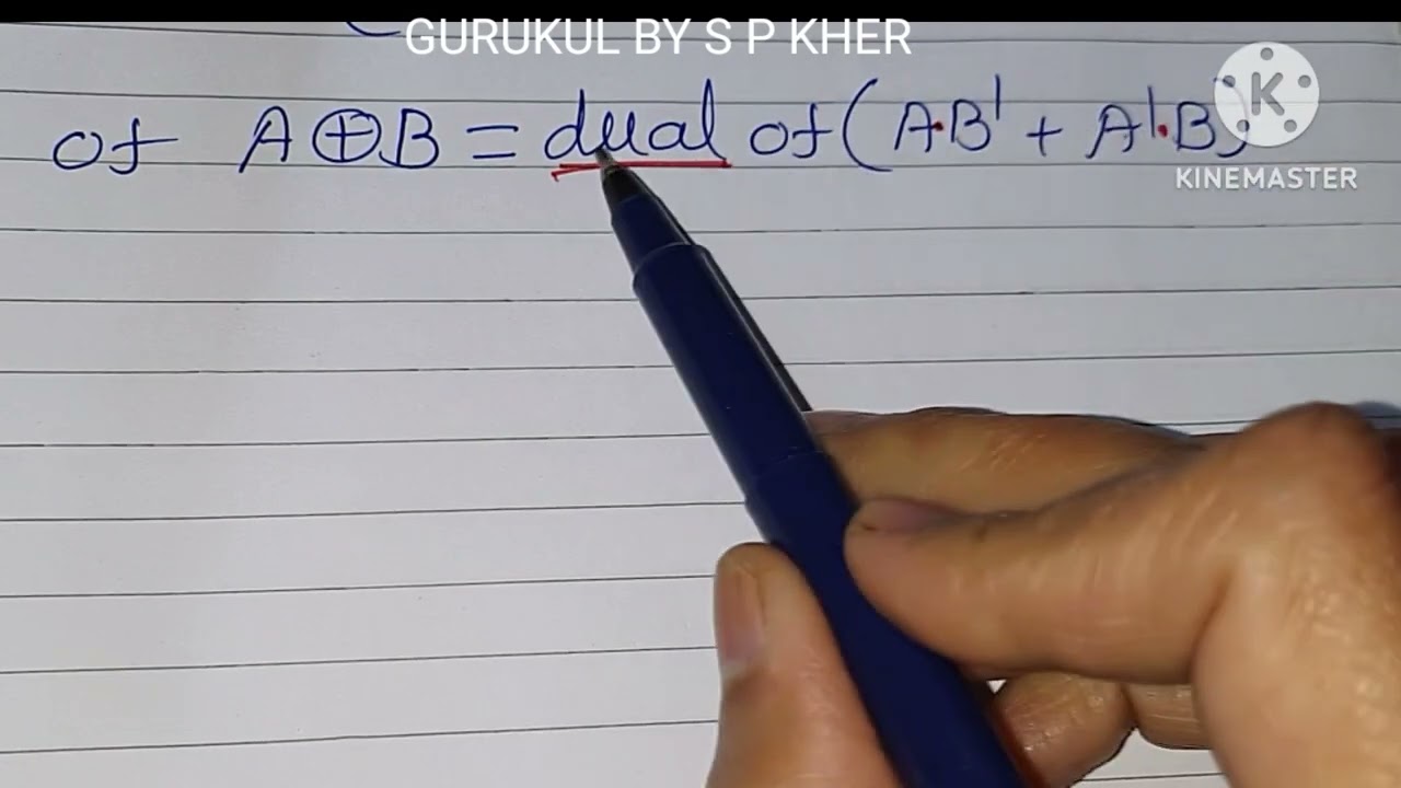 Q3.27.Dual of EX-OR is same as complement  of EX-OR.