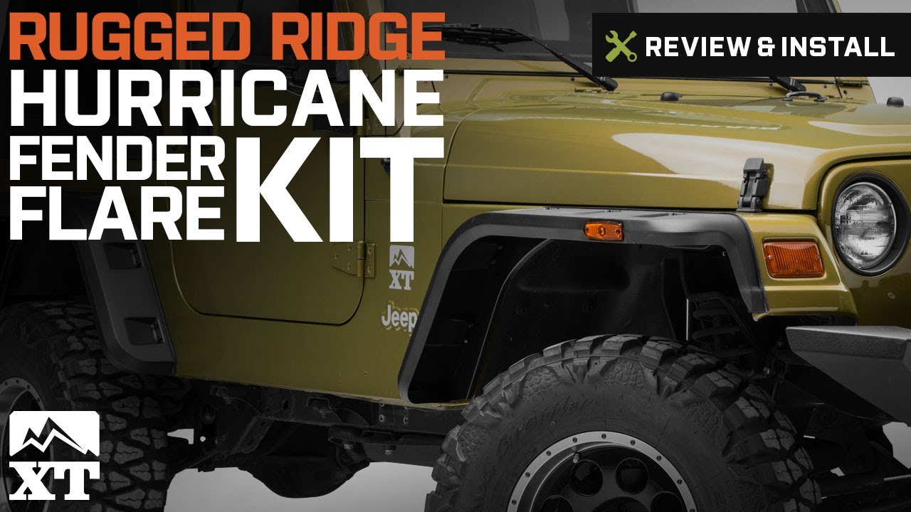 Jeep Wrangler Rugged Ridge Hurricane Fender Flare Kit (1997-2006 TJ) Review & Install