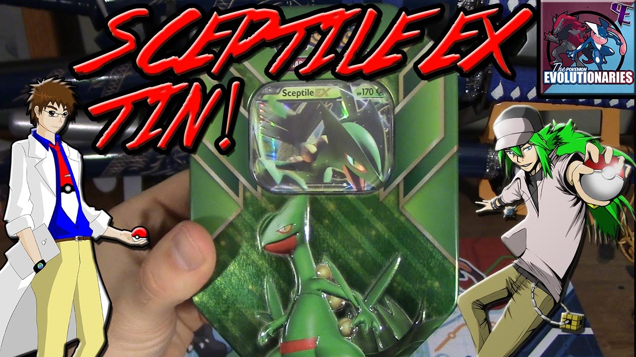 Pokemon Cards- Sceptile EX Hoenn Power Tin Opening!