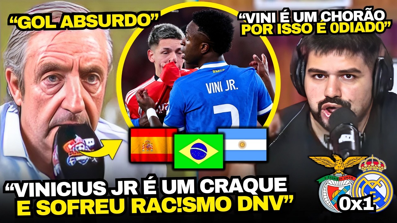 ESPANHÓIS EM CHOQUE COM GOL DO VINI JR E ARGENTINOS REVOLTADOS COM ACUSAÇÃO