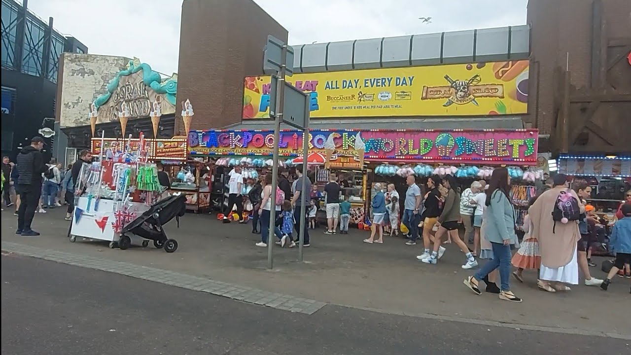 Blackpool Promenade walk along. 2nd June 2022. Jubilee!!!