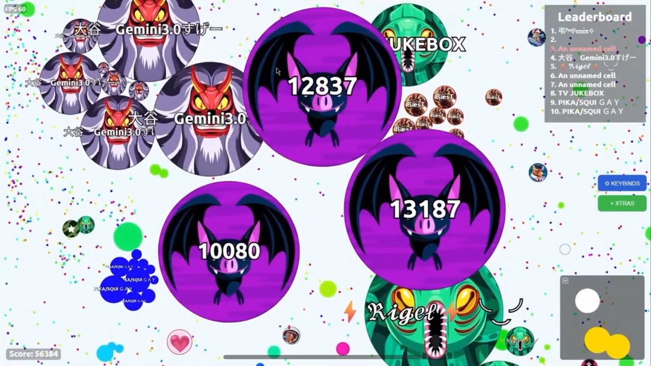 Agar.io 5年ぶりのPCで変わり果てた本家を徘徊する孤独な25歳独身男性