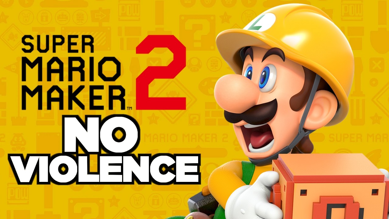 I tried BEATING Super Mario Maker 2 WITHOUT USING VIOLENCE!