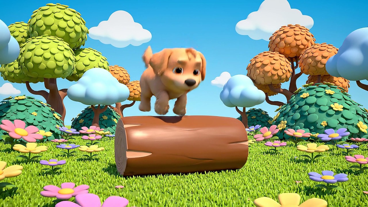 Funny Puppy Runs Wag Wag Wag | 🐶 Playful Pet Adventure & Kids Dog Songs