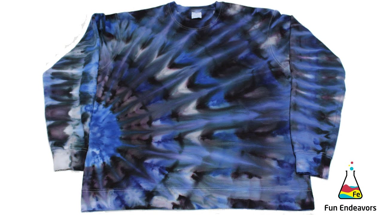 Свитшот с принтом тай-дай, сложенный веером [Incline Ice Dye]