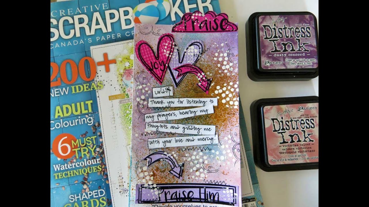 Mixed Media Bible Journaling with Creative Scrapbooker Magazine & Ranger