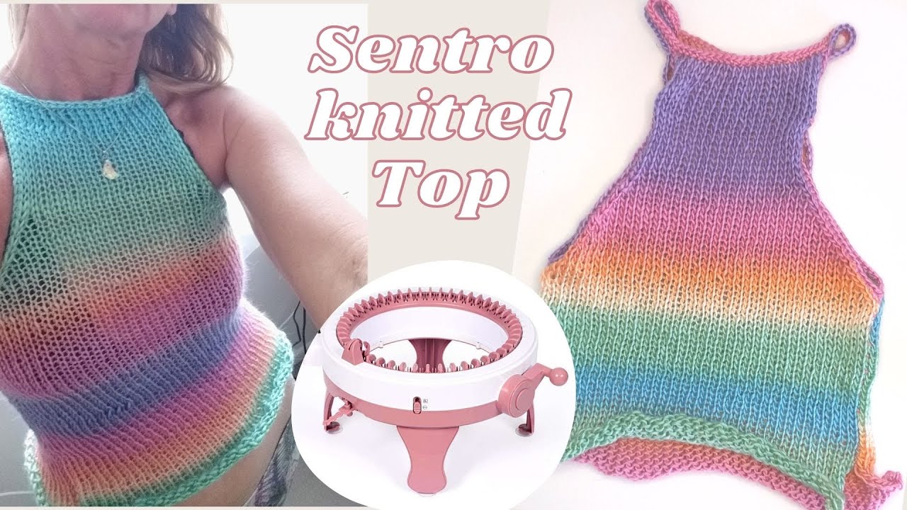 How to KNIT a TOP on Sentro or Addi knitting Machine ! #sentroknittingmachine