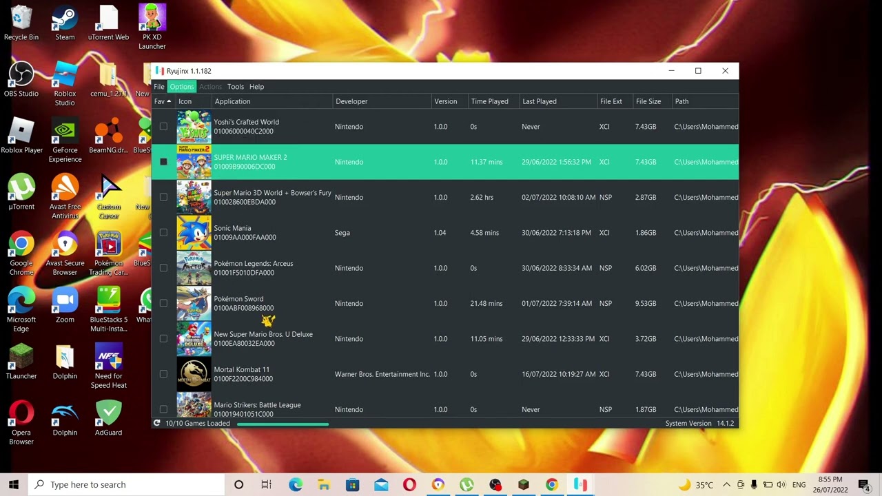 How to add games to directory in ryujinx