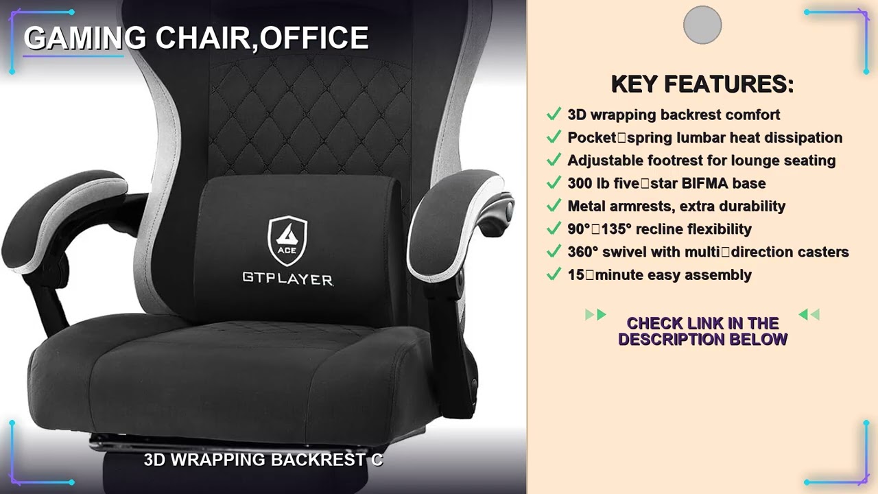 GTPLAYER Gaming Chair Review: Is This the BEST Budget Chair with Footrest?