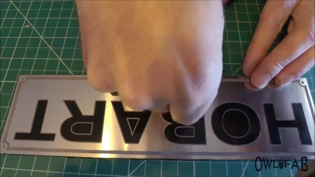 Etching Aluminum Name Plates