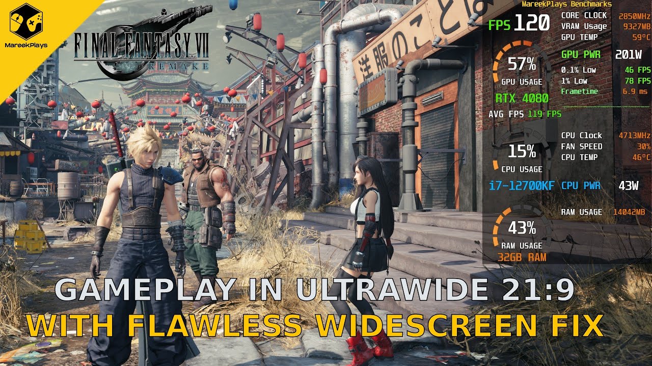FF7 Remake PC ULTRAWIDE 21:9 | RTX 4080 Performance