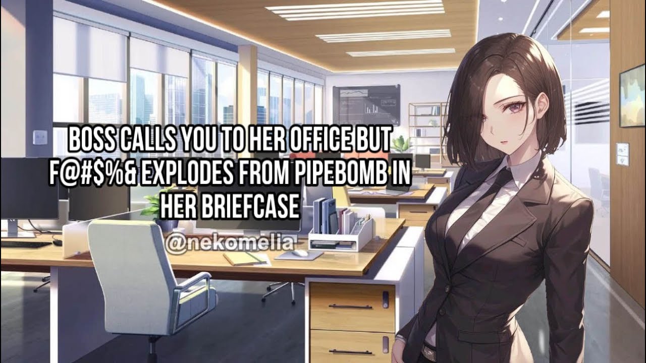 Boss calls you to her office but explodes from pipe bomb in her briefcase...