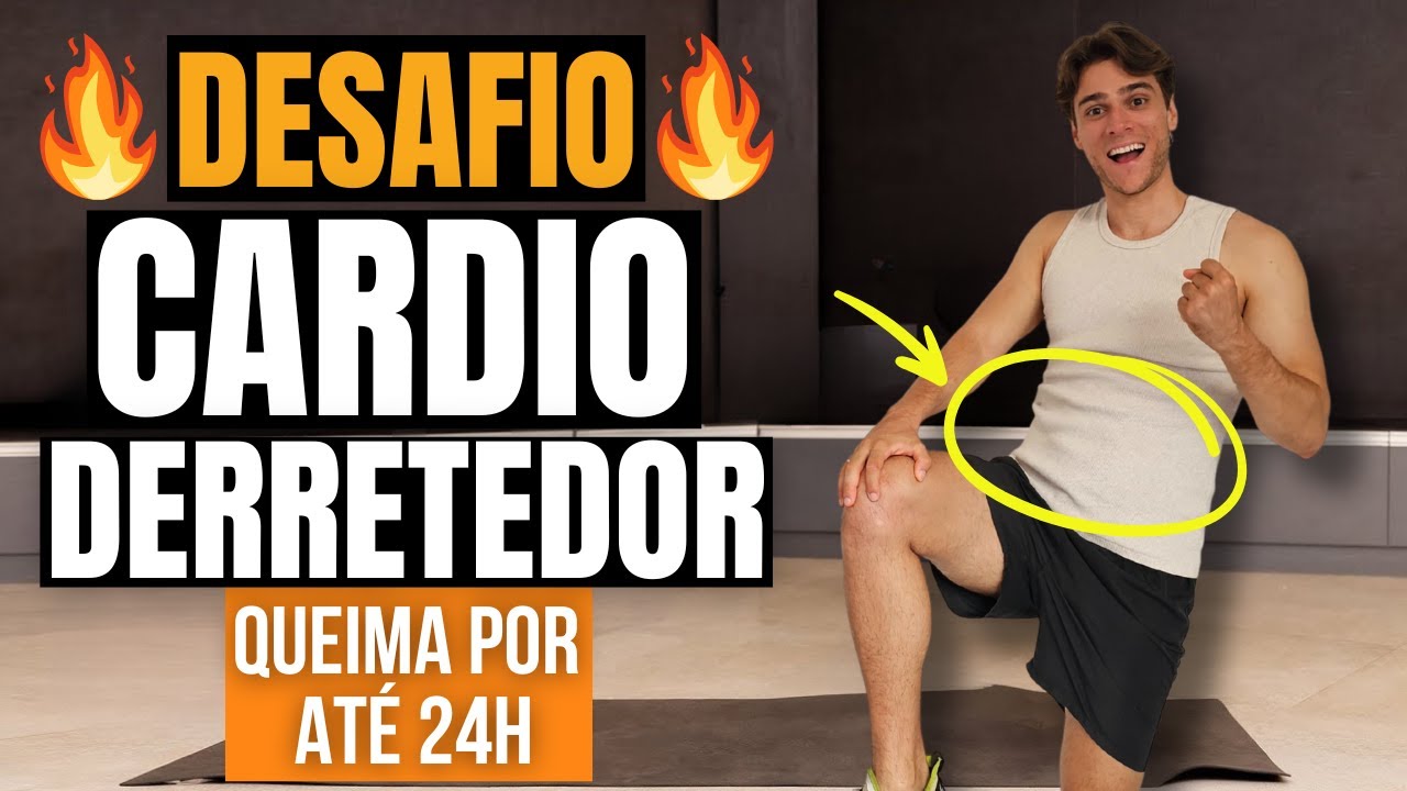 CARDIO INTENSO em Casa 🔥 30 Min que Queima por até 24h – HIIT no Ritmo da Música 🎶