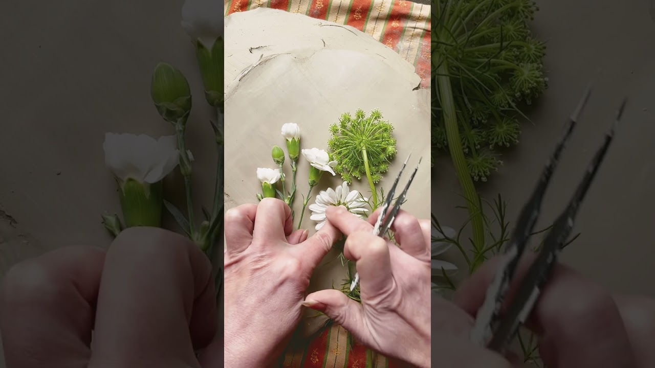 Capturing flower imprints forever in plaster. #botanical #craft #craftvideos #crafts #flowercraft