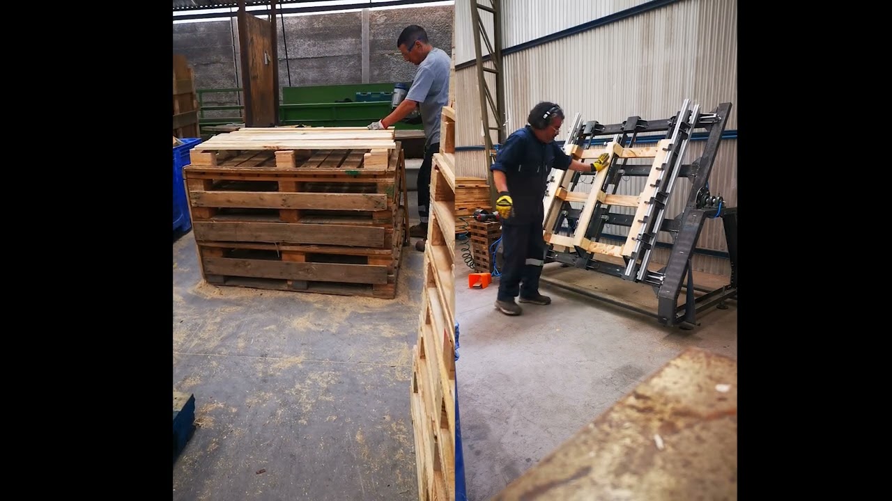 SEMI-AUTOMATIC PALLET ASSEMBLY MACHINE