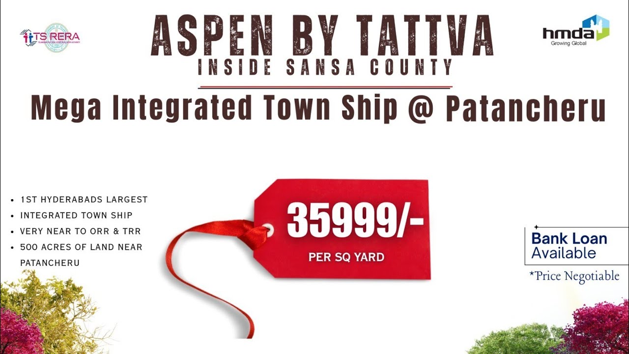 SANSA COUNTY | TATTVA | AURO REALITY |  PATANCHERU | HMDA APPROVED VILLA PROJECT