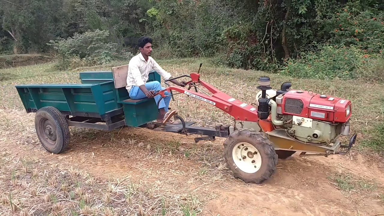 VST SHAKTI 130-DI POWER TILLER USED FOR LOADING PADDY GRAINS  #VST #vstpower