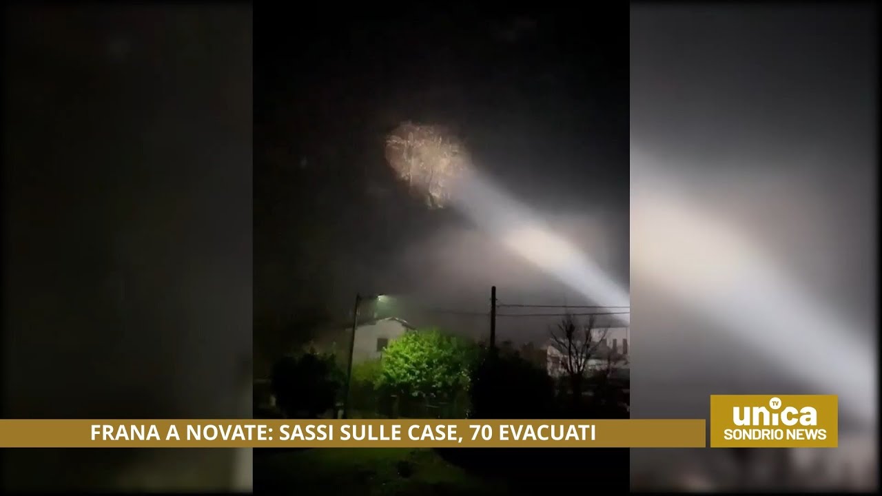 Frana a Novate Mezzola: sassi come proiettili, scagliati a 250 metri, colpiscono muri e tetti.