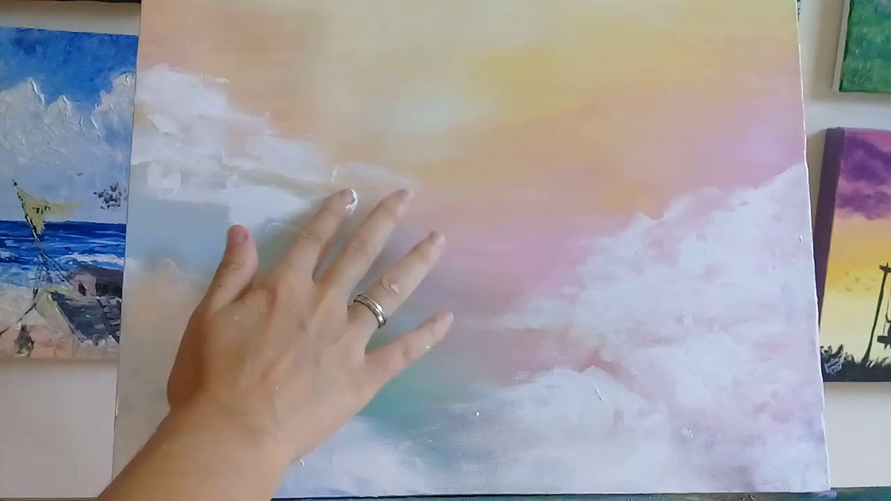 ACRYLIC PAINTING DEMO - ETHEREAL WORLD - SOOTHING RELAXING HEALING ART