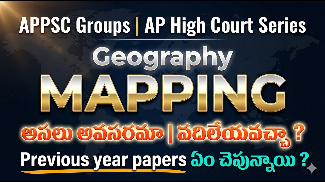 Mapping in Geography | Appsc Group 2 Group 1 | PYQ Analysis | Job calendar Appsc series