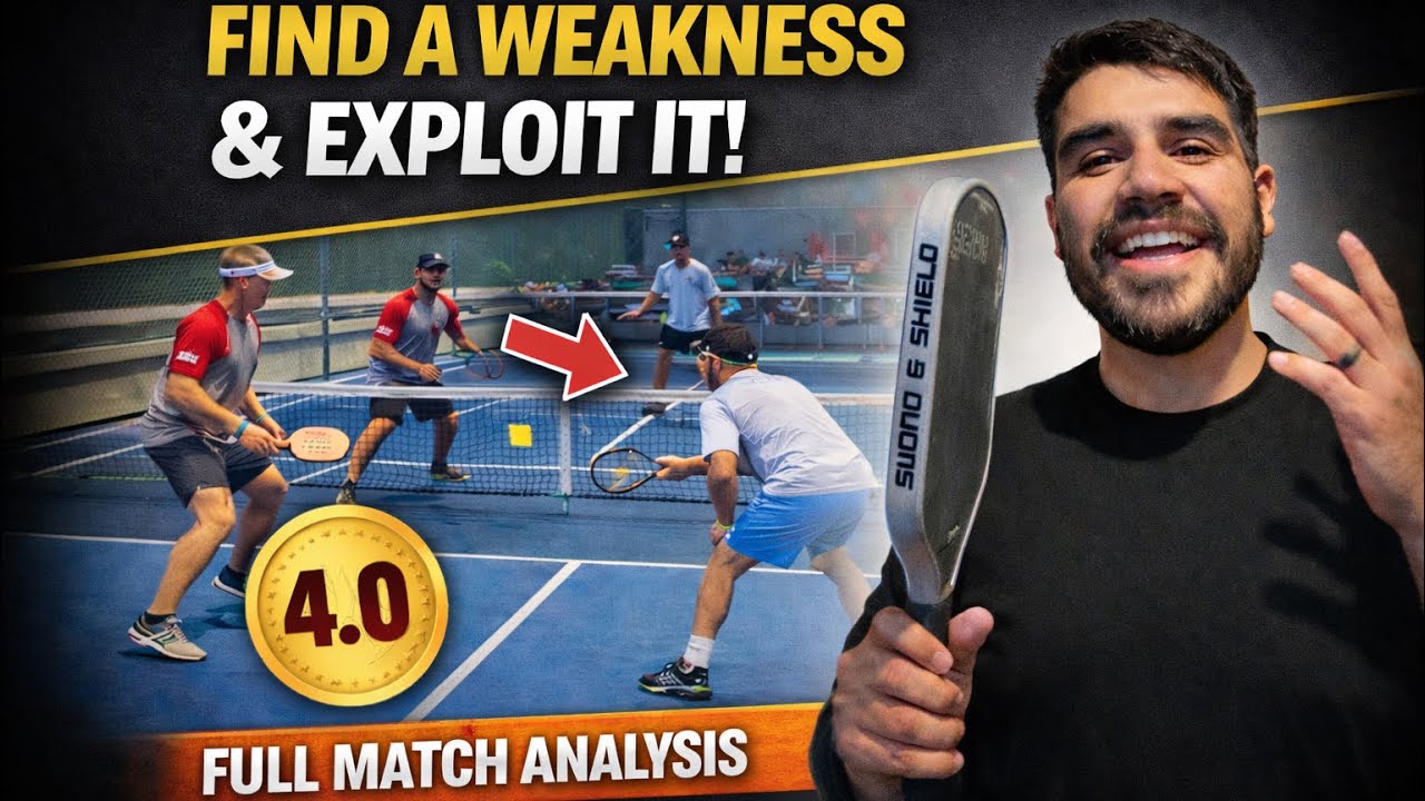 4.0 men’s pickleball gold metal match | full match analysis | find a weakness and exploit it