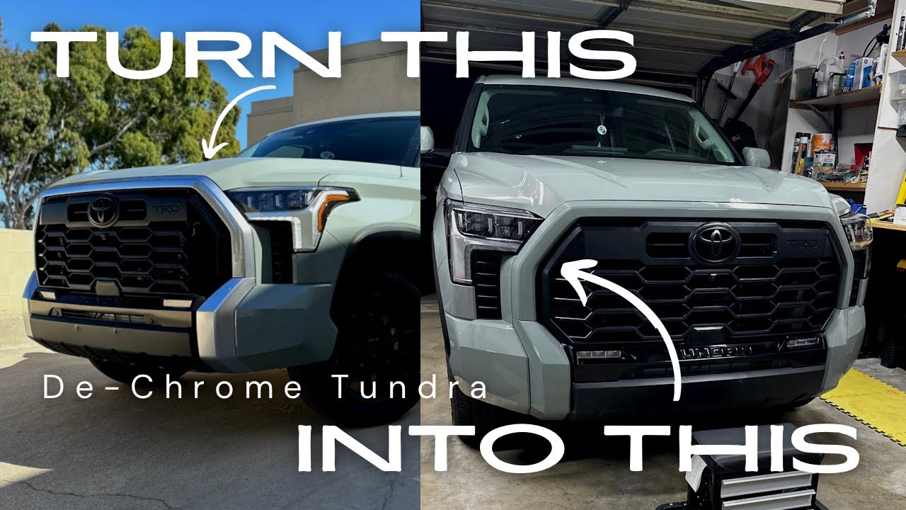Удаление хрома: Toyota Tundra Paint Match