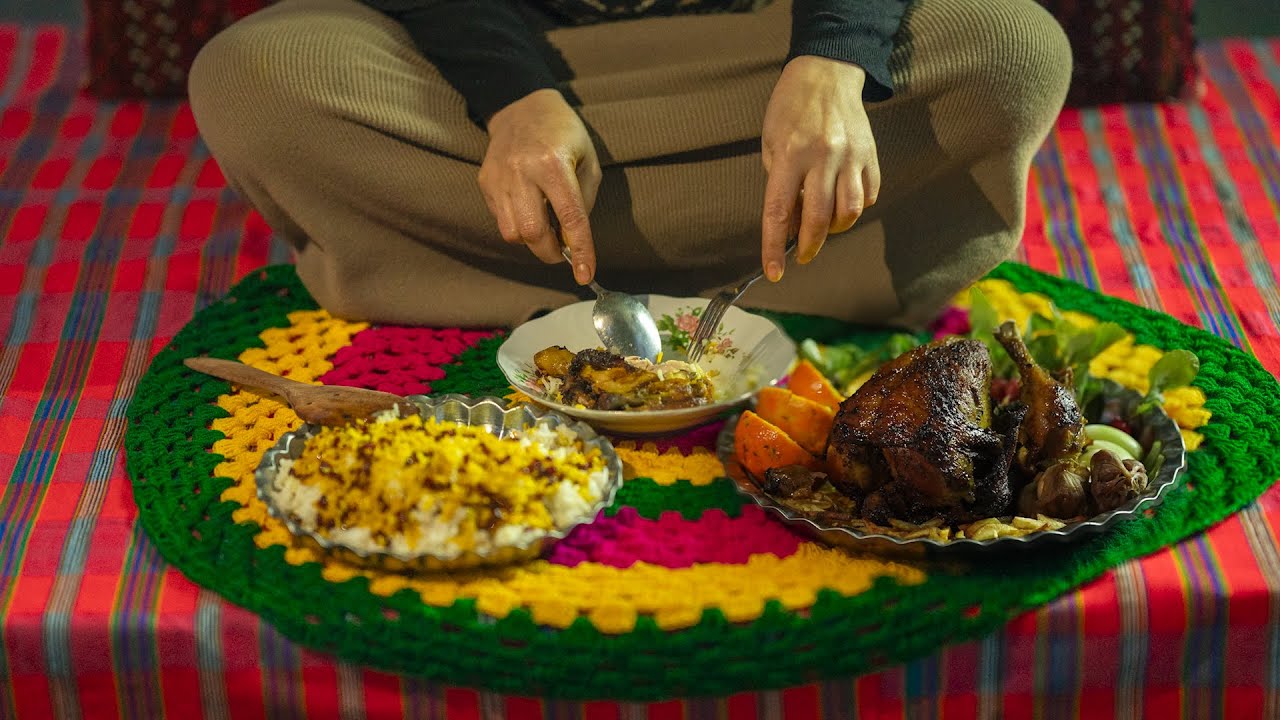 Stuffed Chicken in the Rain | Rural Cooking on a Winter Day