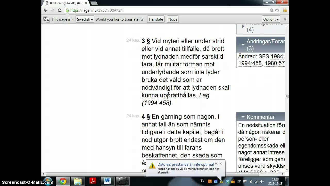 Kapitel 24, 2:a avdelningen Brottsbalken BrB