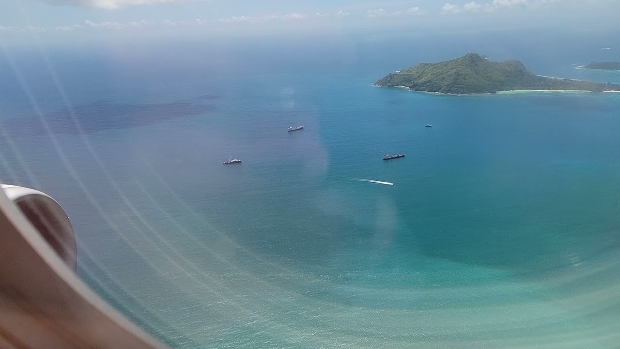 Landing in the Seychelles on Turkish airline