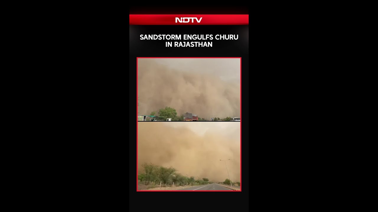 Rajasthan Dust Storm | Doomsday-Like Conditions in Churu as Sandstorm Turns Day Into Night