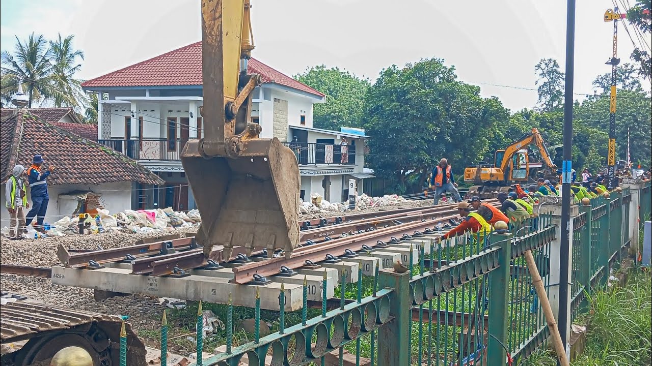 Full Proses Pemasangan Wesel Baru Terakhir di Proyek Upgrade Jalur Kereta Api Daop 9 #keretaapi 