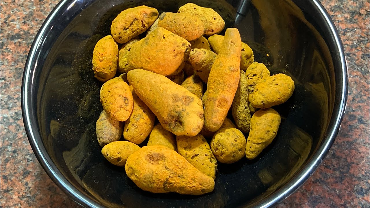 How the Kizhangu ( gundu ) Manjal is made from mother turmeric at home/குண்டு மஞ்சள் செய்வது எப்படி