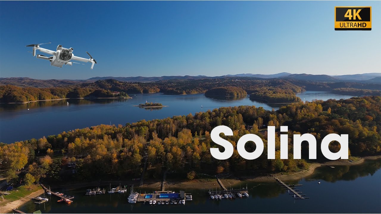 Solina z drona | Jezioro Solińskie | Bieszczady | Polańczyk | dji mini 3 | Jesień 2024 | 4k