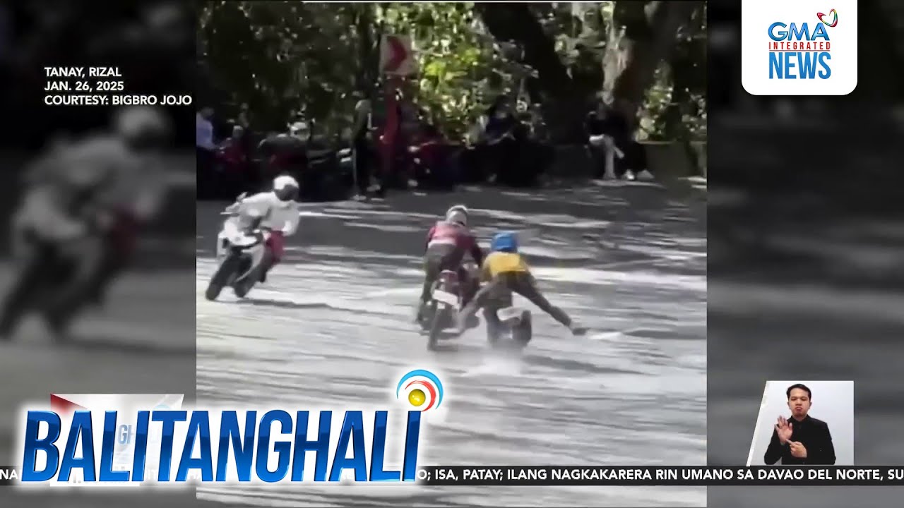 Motorcycle rider, patay nang sumalpok sa ilang manonood habang nakikipagkarera umano | Balitanghali