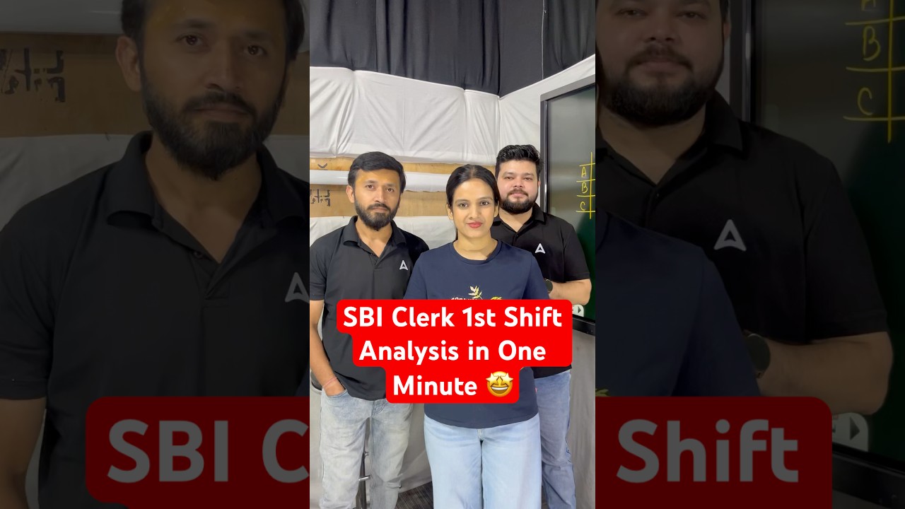 SBI Clerk 1st Shift Analysis in One Minute 🤩 #shortsfeed