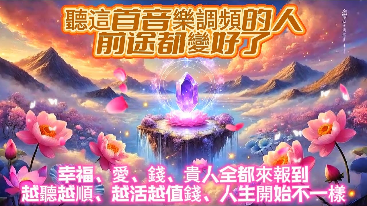 聽這首音樂調頻的人前途都變好了｜幸福、愛、錢、貴人全都來報到｜越聽越順、越活越值錢，人生開始不一樣｜吸引力法則調頻能量音樂