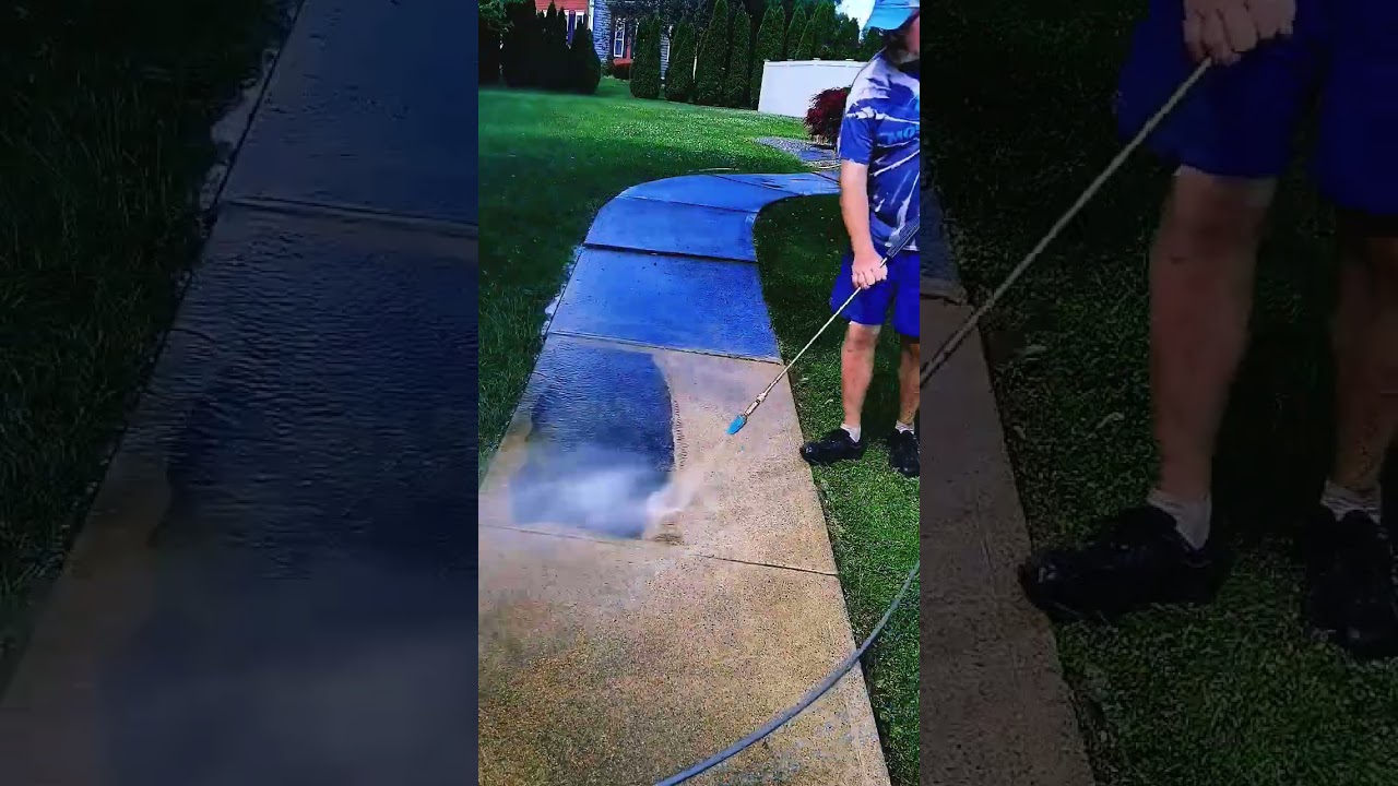 Oddly satisfying pressure washing #satisfyingpressurewashing #turbonozzle