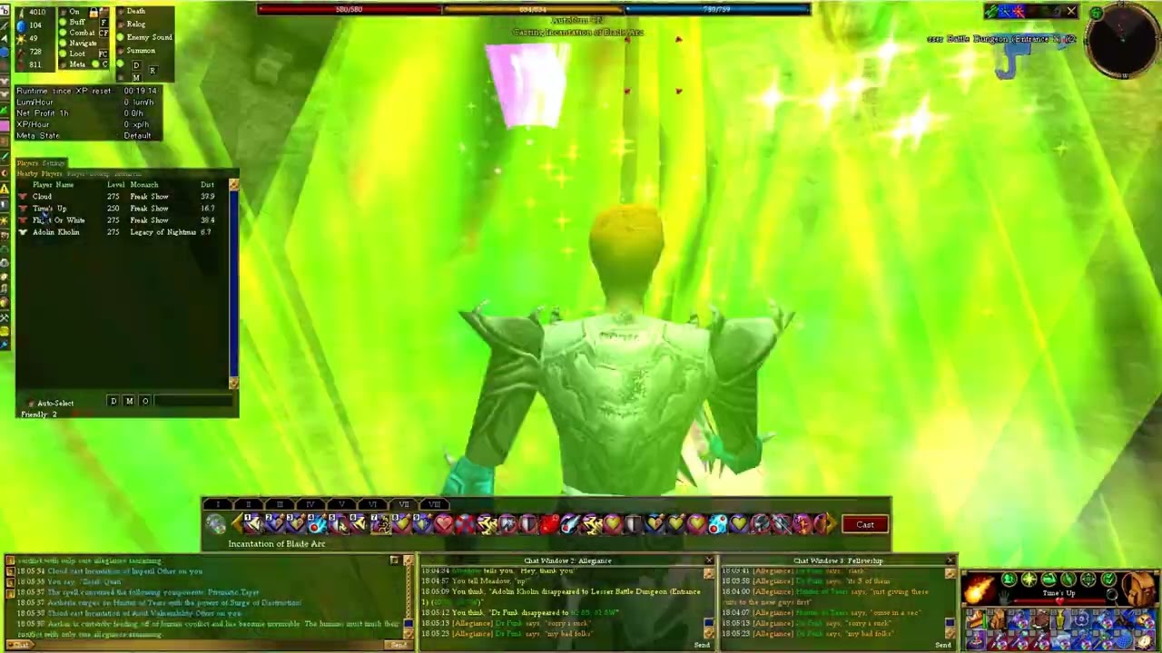 3v2 Aerbax Fight - Hunter and Roz vs Freak Shows - Asheron's Call Doctide