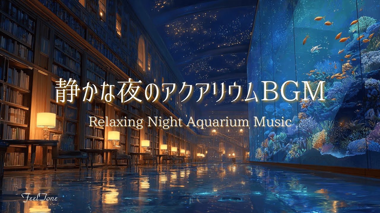 【ピアノBGM】静かな夜のアクアリウム｜Relaxing Night Aquarium Music