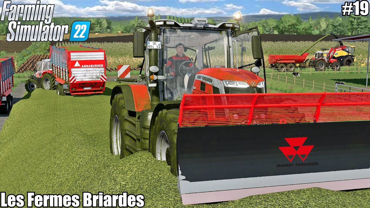 CHOPPING CORN & LEVELING SILO W/ NEW EQUIPMENT │LES FERMES BRIARDES │FS 22│19