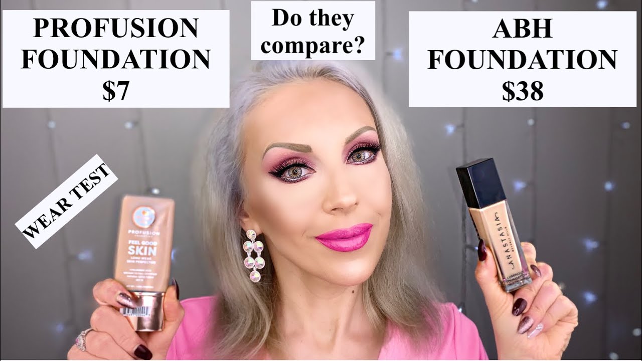 PROFUSION FEEL GOOD SKIN FOUNDATION VS ABH FOUNDATION, REVIEW, WEAR TEST